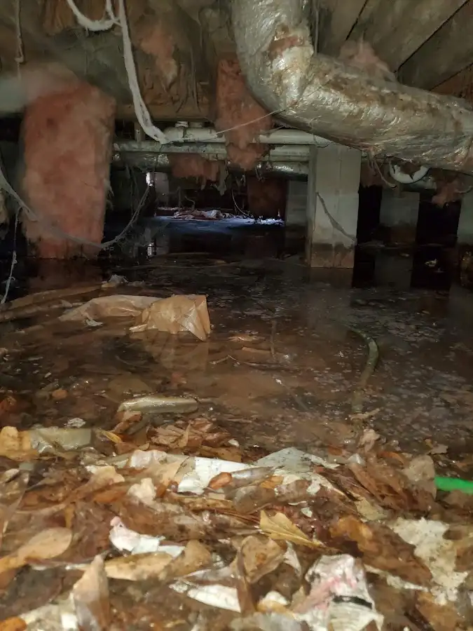 Crawl space flood assessment for Commercial Water Damage Restoration in Yucaipa